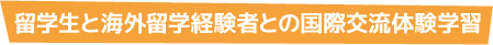 留学生と海外留学経験者との国際交流体験学習